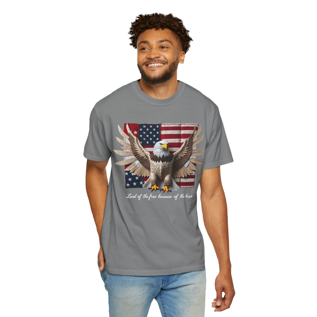 American Eagle Flag T-Shirt – Patriotic Bald Eagle Graphic Tee