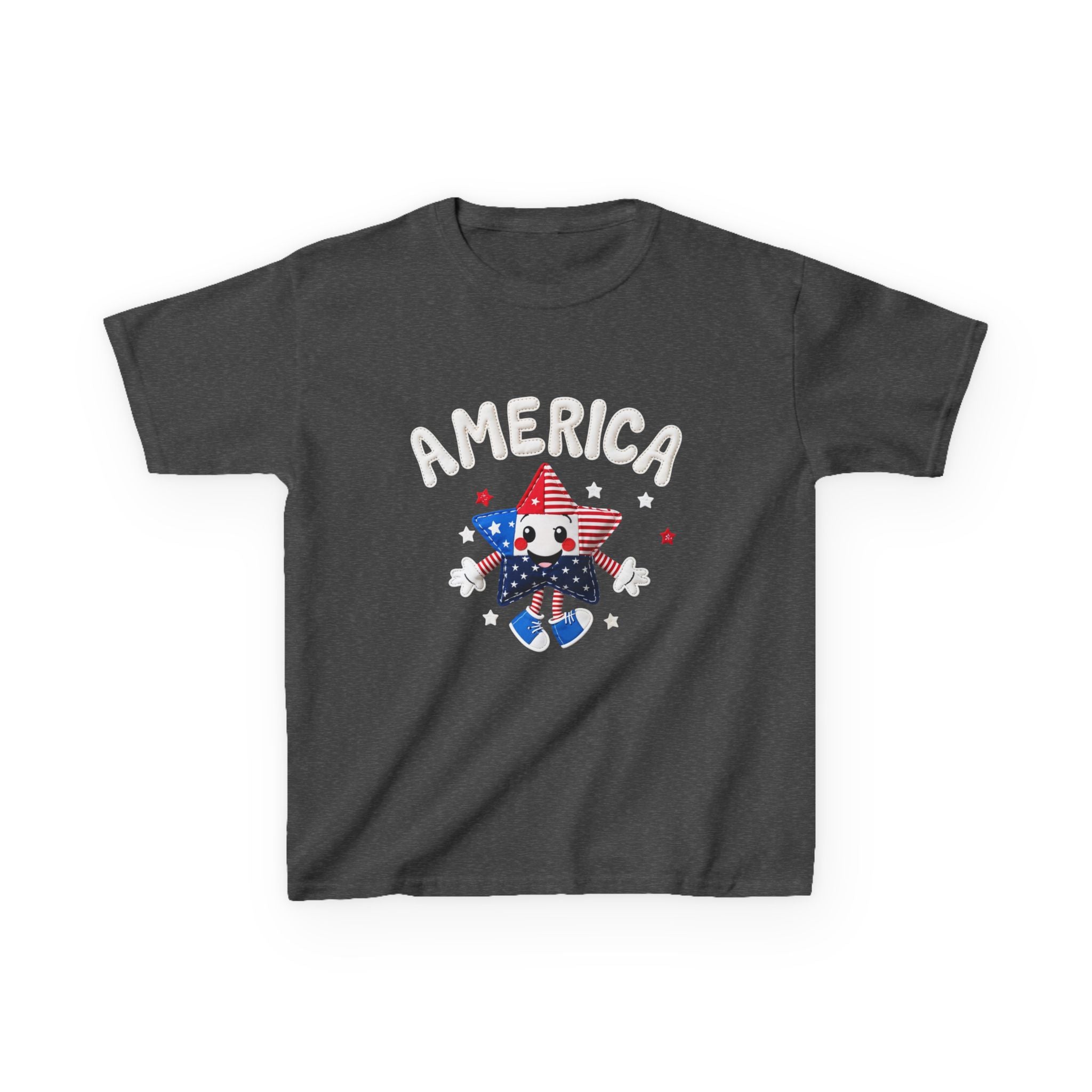 Kids Tee - Cute Patriotic Star 'America' Fourth of July Shirt