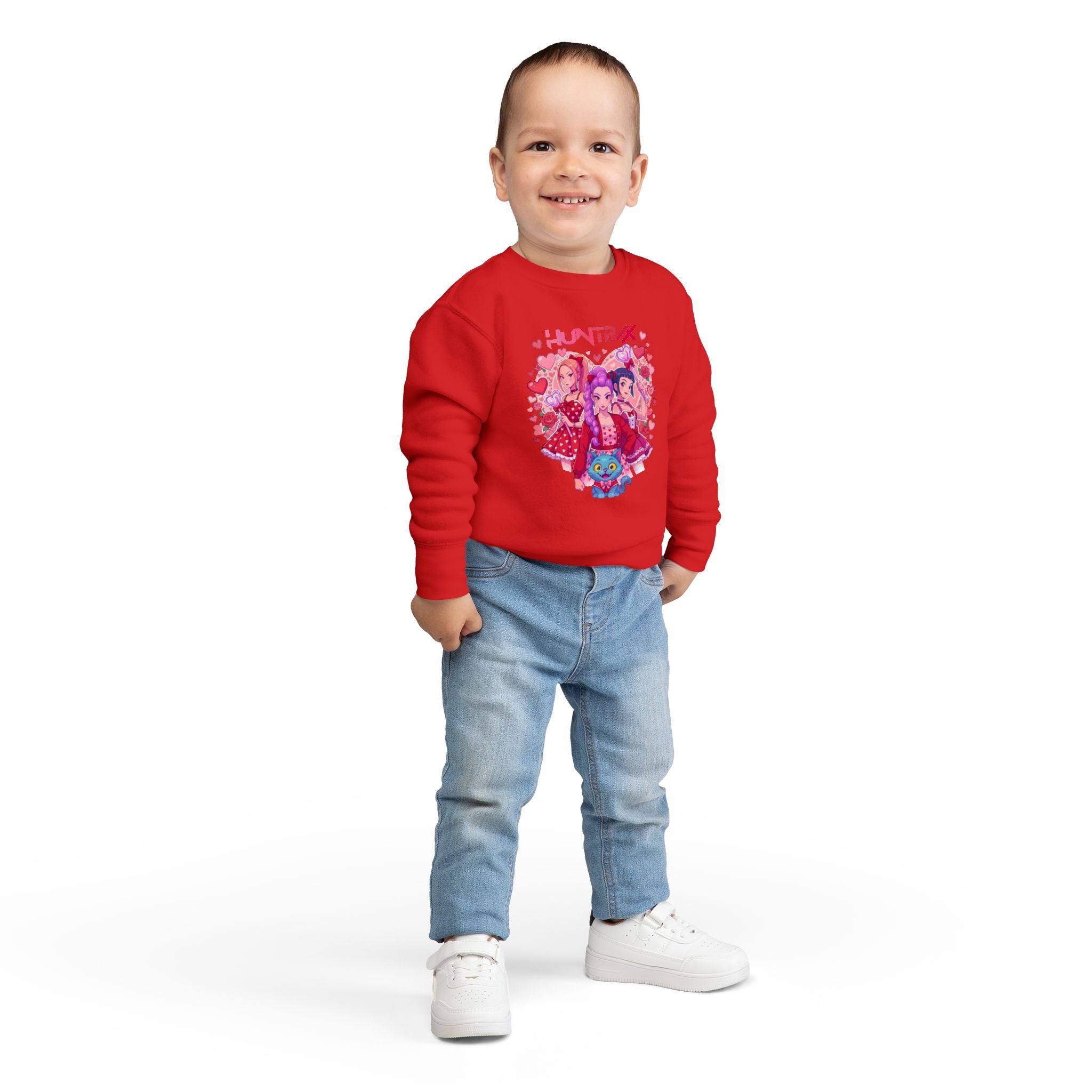 Toddler Sweatshirt — Pink Heart Huntrix