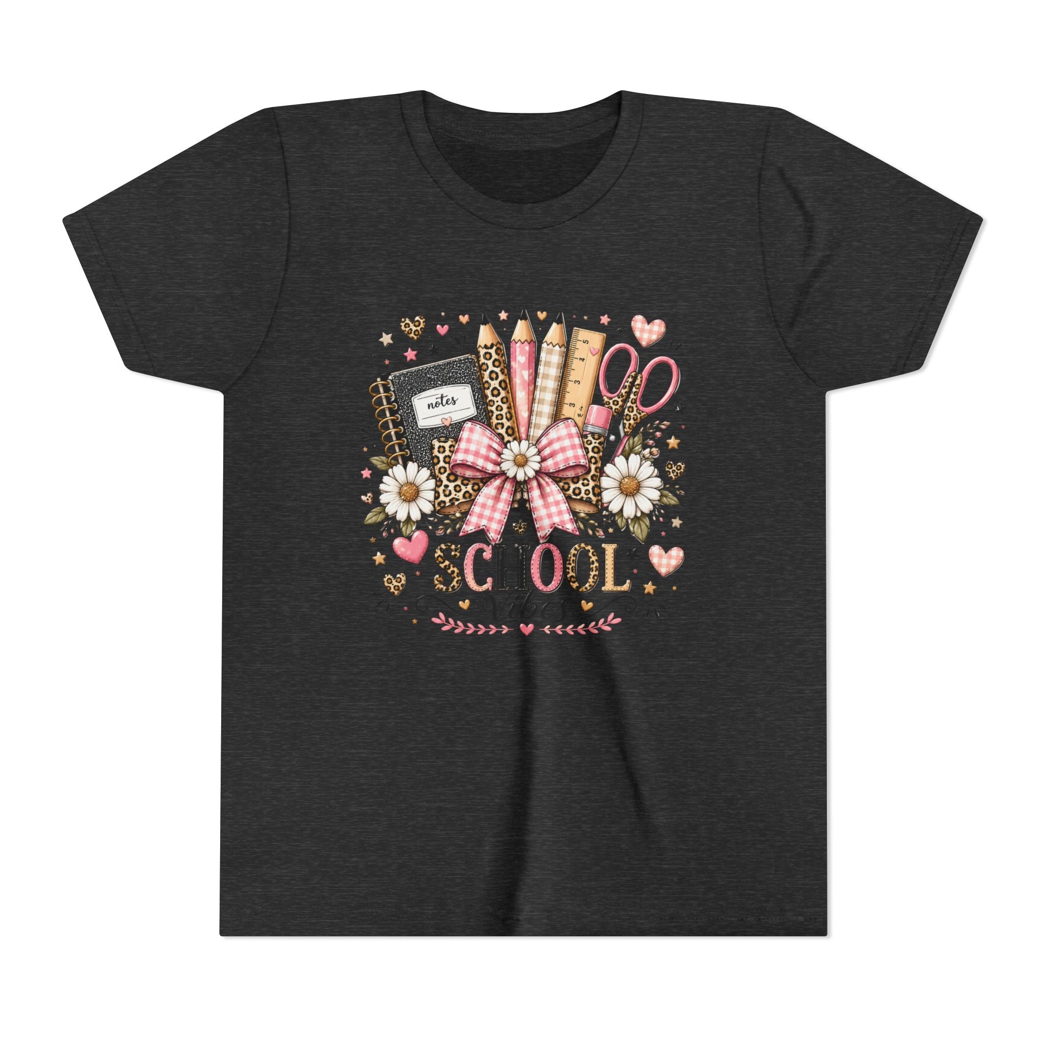 Youth Tee — "School Vibes" Back-to-School Graphic