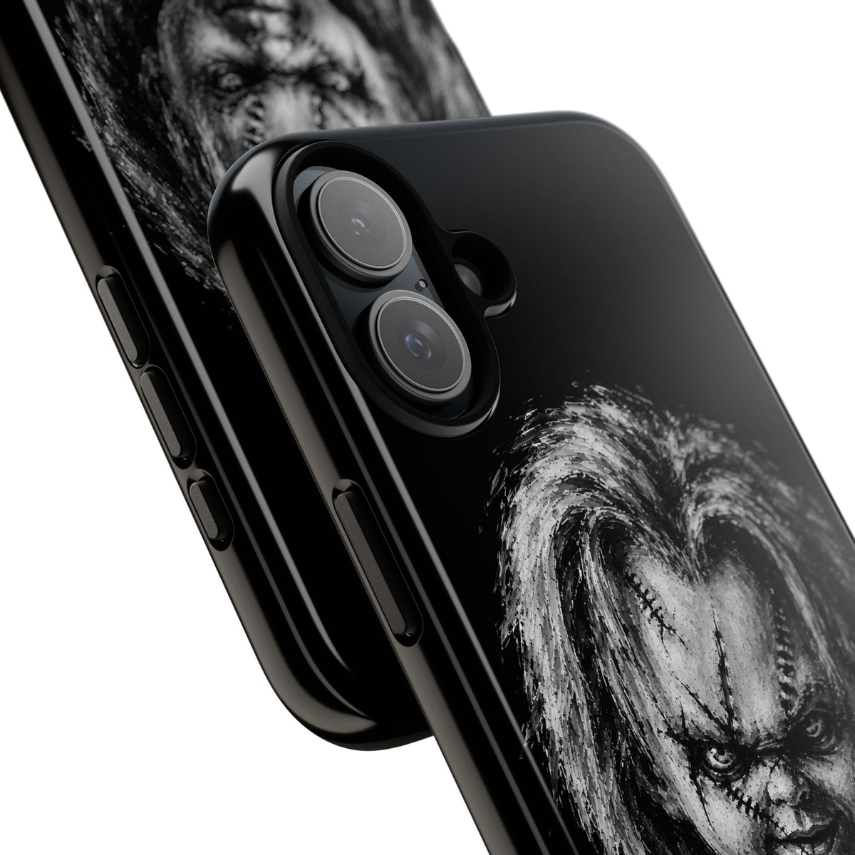 Horror Doll Phone Case - Chucky-Inspired Creepy Portrait Tough Case