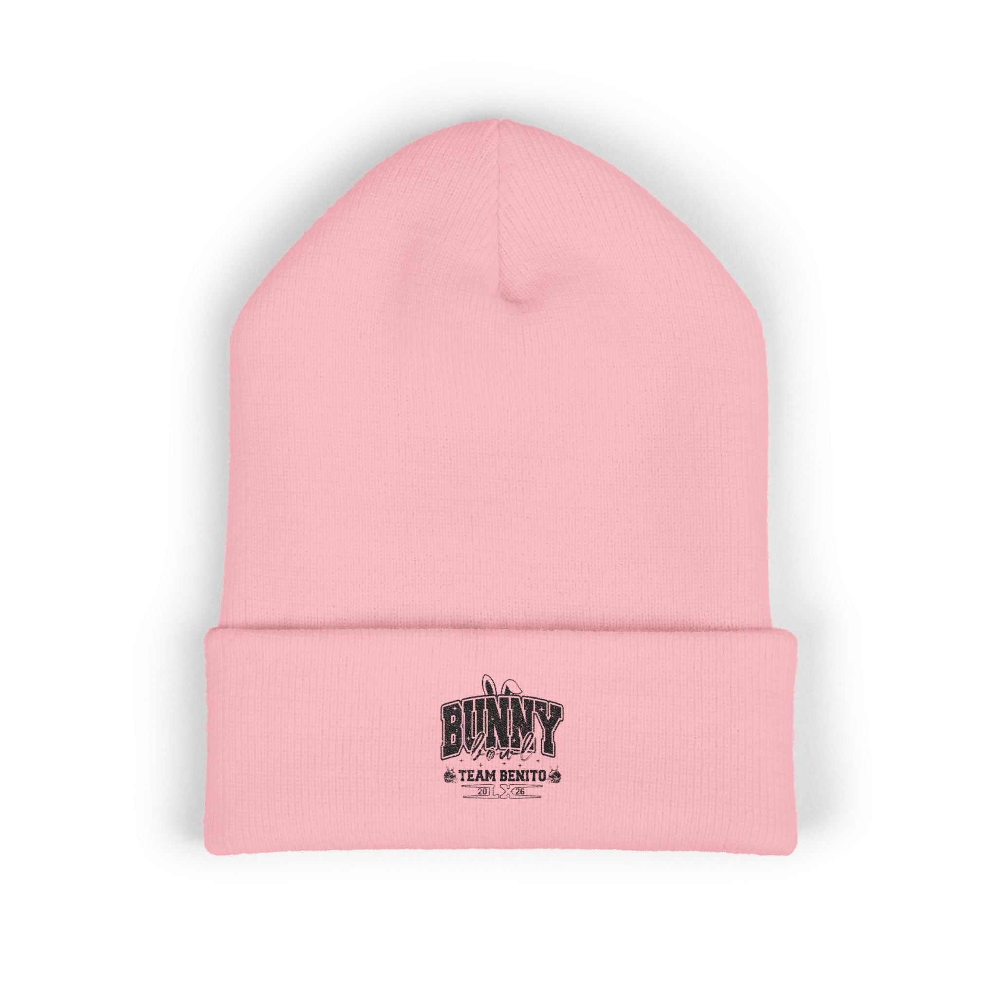 Embroidered "BUNNY" Classic Cuffed Beanie – Cozy Knit Hat