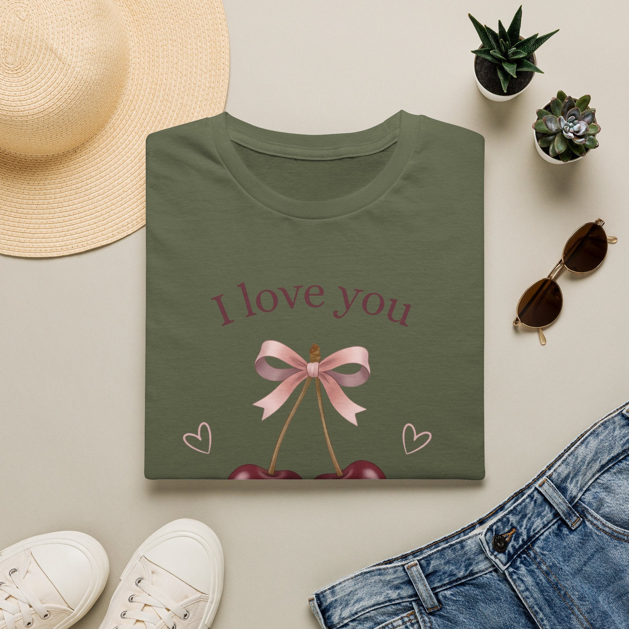 I Love You Cherry Much T-Shirt — Cute Cherry Graphic Valentine Tee