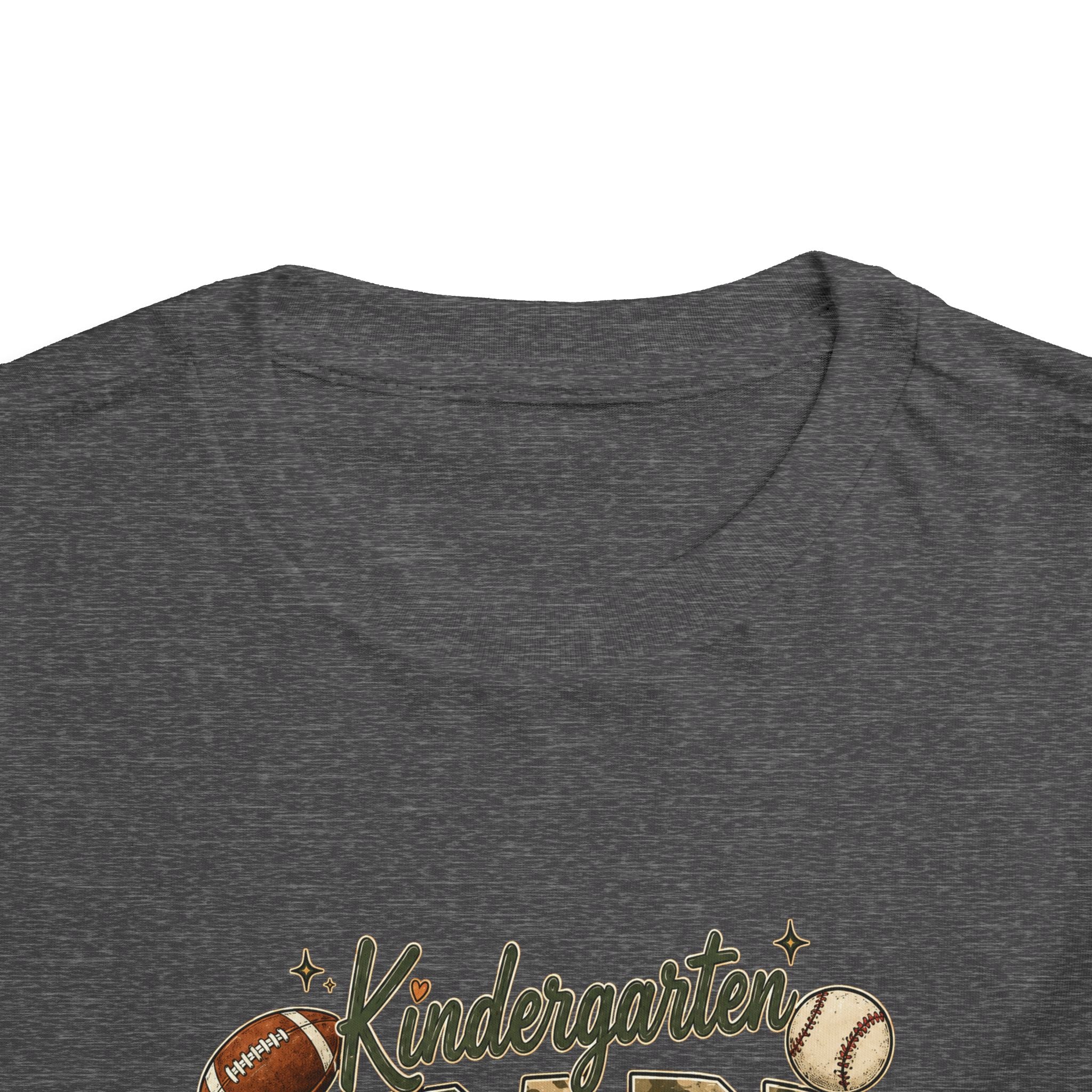 Kindergarten Grade Toddler Tee — Cute Back-to-School Football & Backpack Shirt