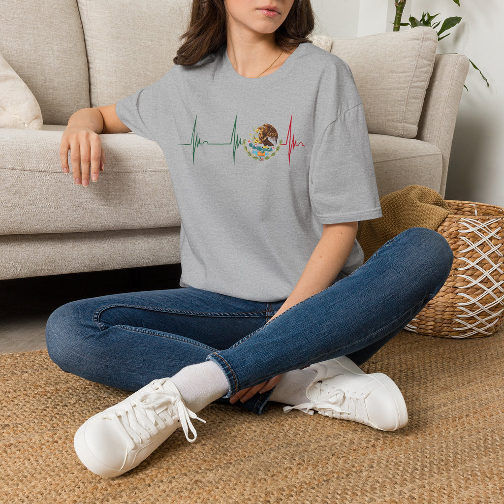 Mexican Heartbeat T-Shirt — Mexican Flag Eagle ECG Graphic Tee