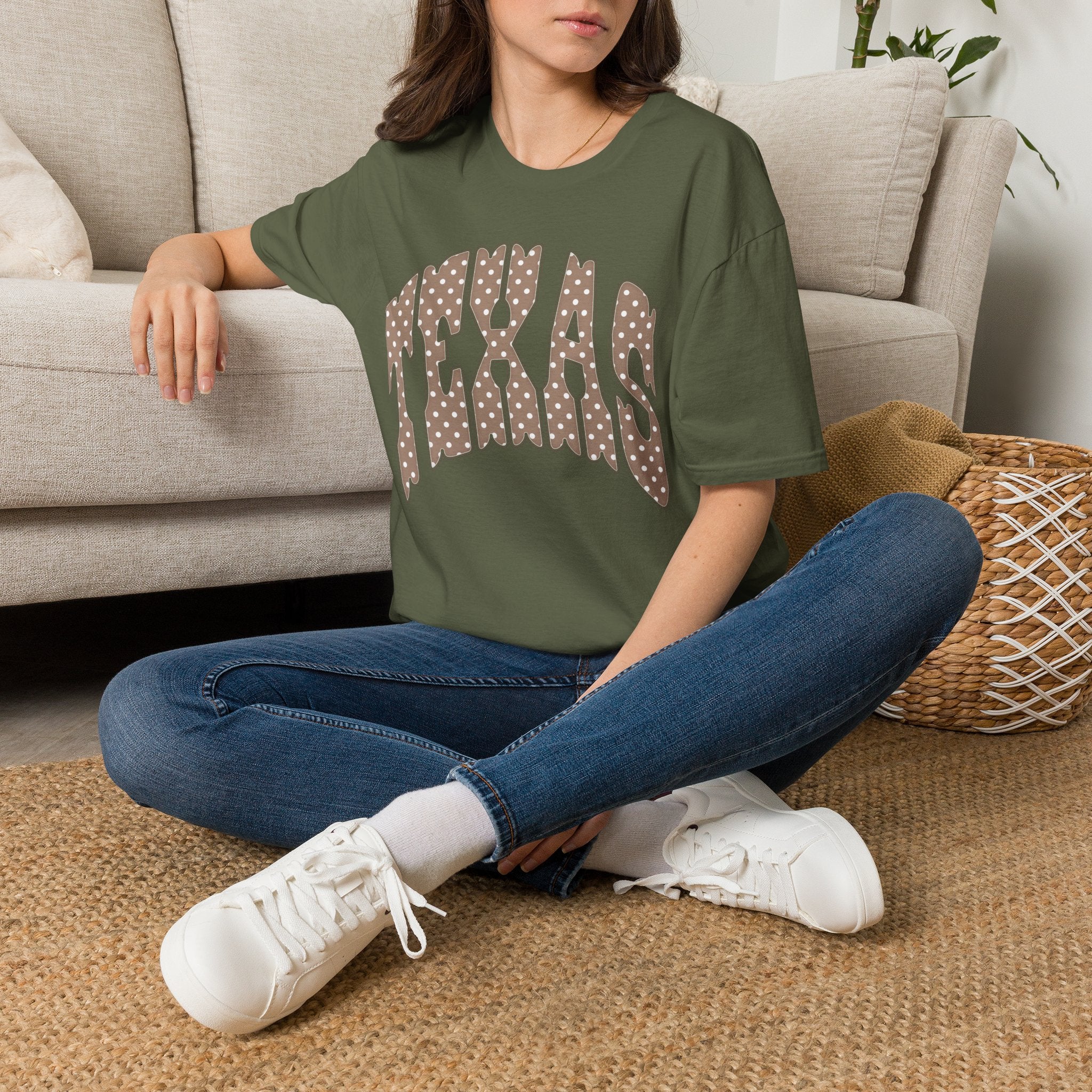 Texas Polka Dot Tee — Retro Western State Graphic T-Shirt