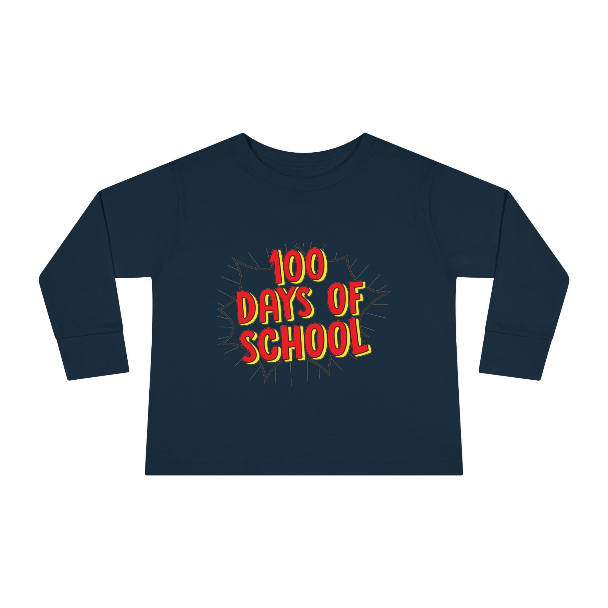 Toddler Long Sleeve Tee: "100 Days of School" Celebration Shirt