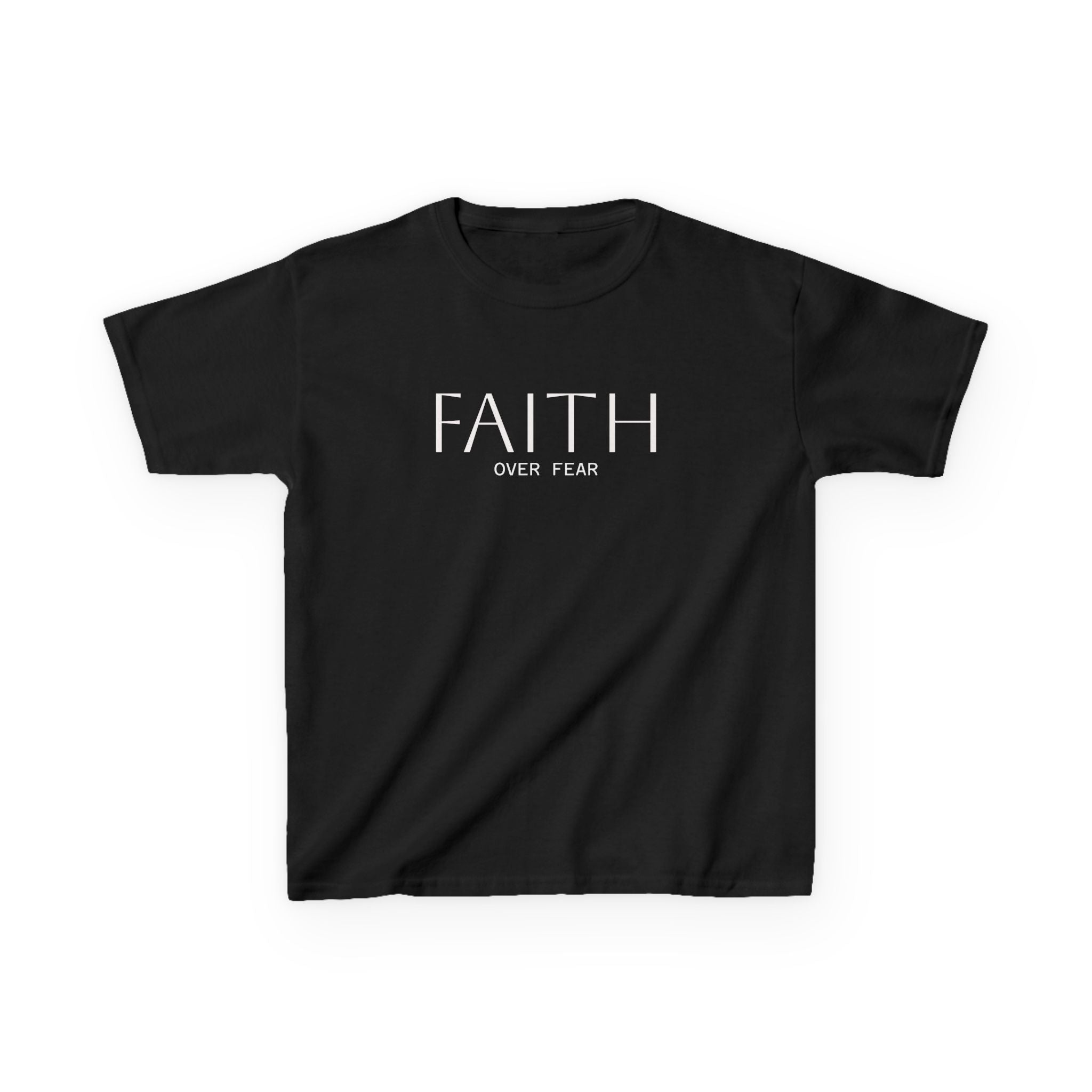 Faith Over Fear Kids Tee | Inspirational Christian Youth Shirt