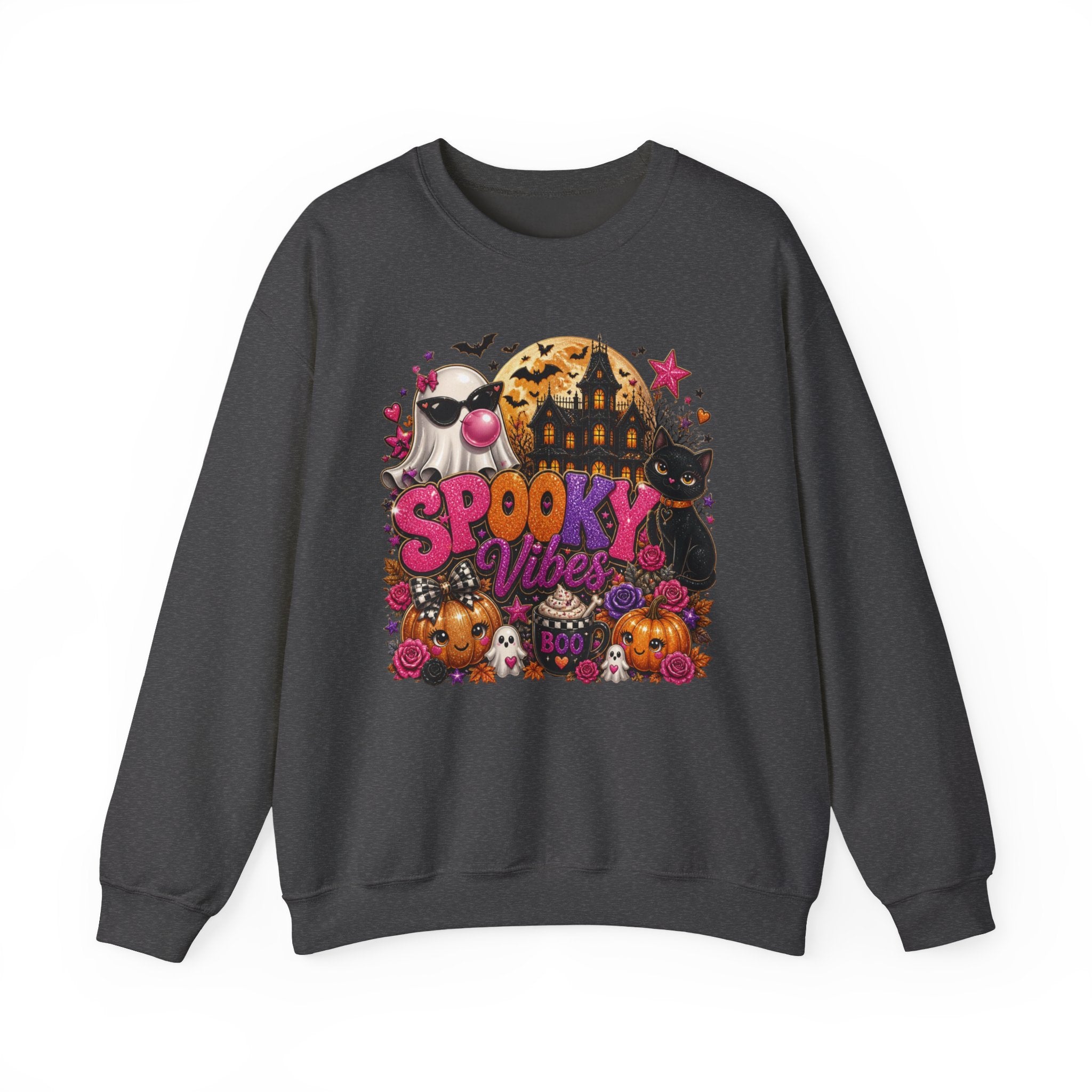 Sweatshirt — "Spooky Vibes" Halloween Graphic Crewneck