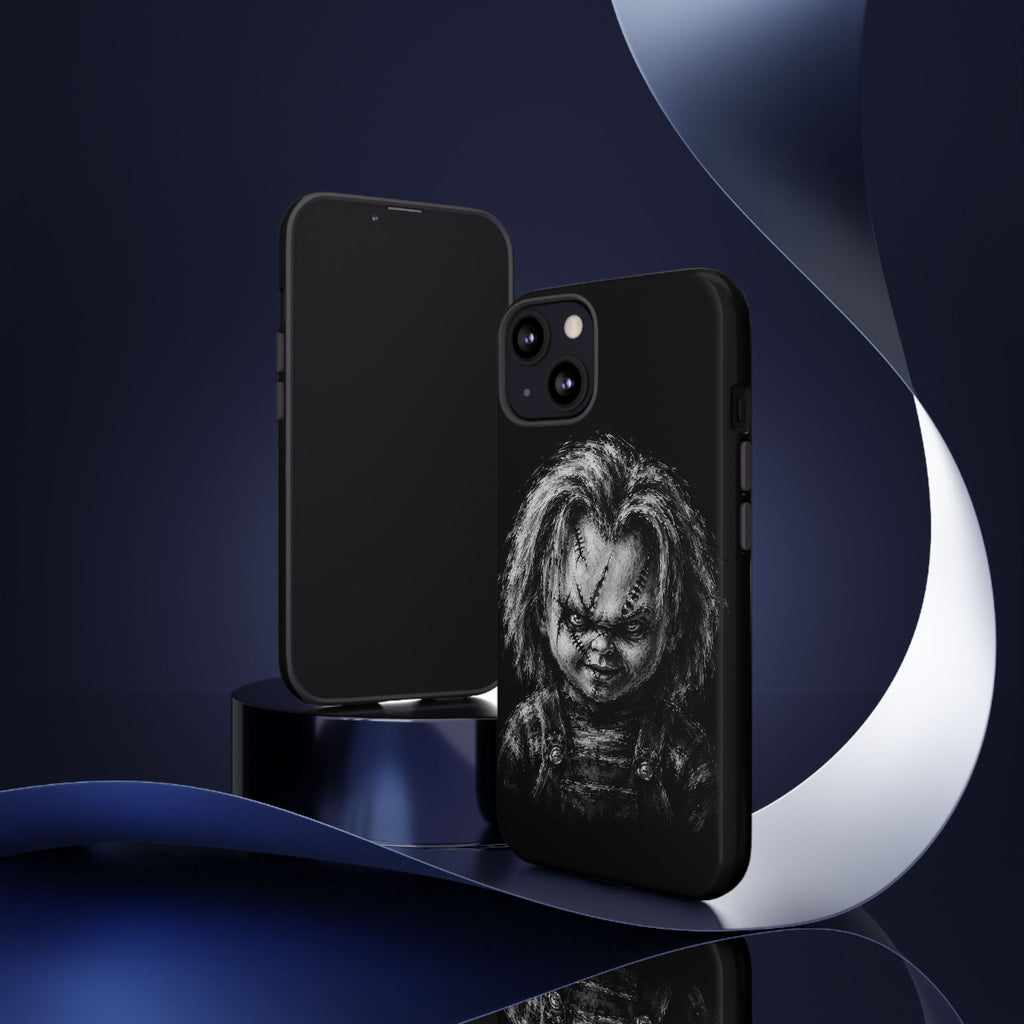 Horror Doll Phone Case - Chucky-Inspired Creepy Portrait Tough Case