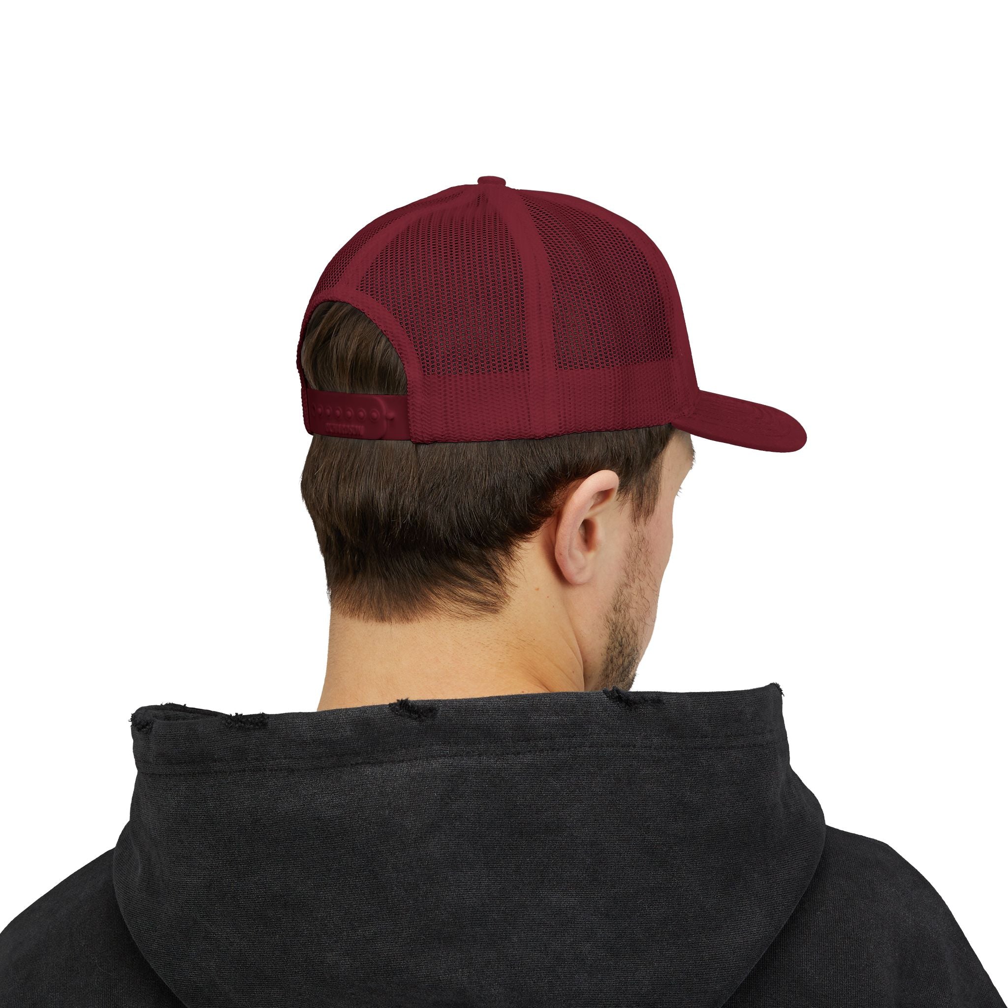 Embroidered Red Rose Trucker Cap