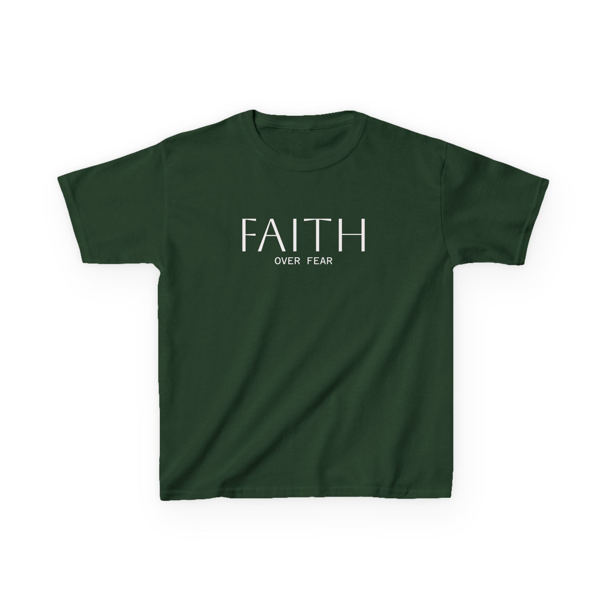 Faith Over Fear Kids Tee | Inspirational Christian Youth Shirt