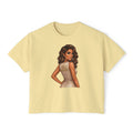 Boxy Tee — Glam Girl Illustration Graphic T-Shirt