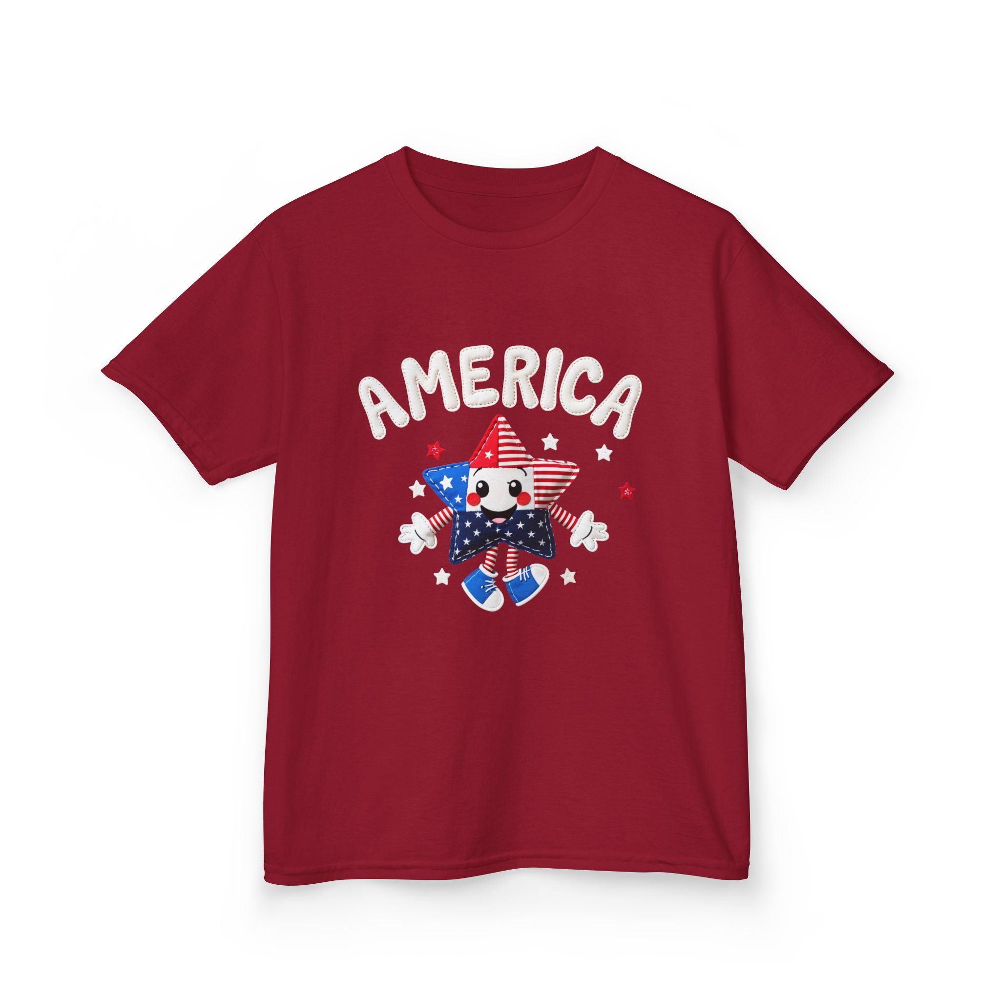 Kids Tee - Cute Patriotic Star 'America' Fourth of July Shirt
