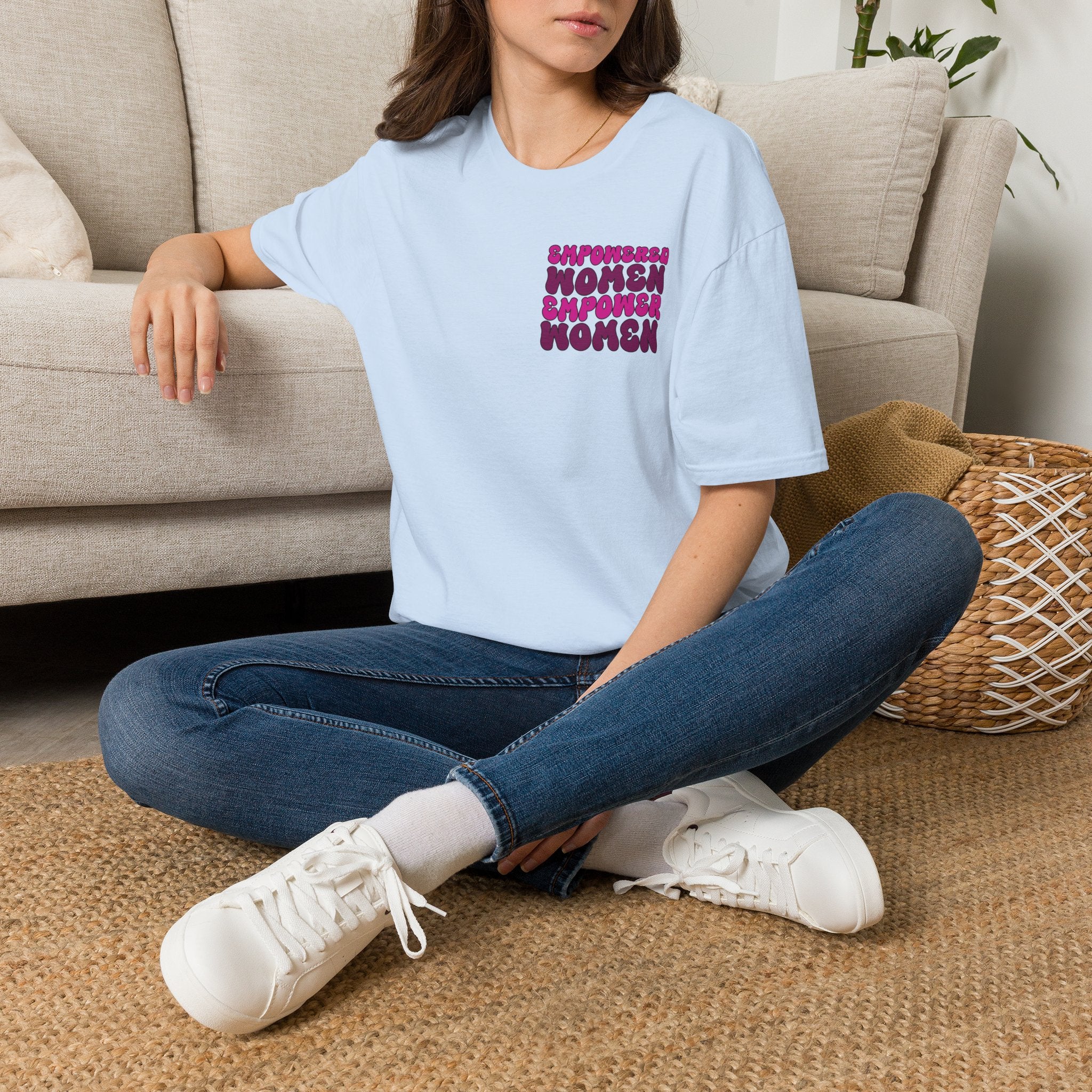 T-Shirt — Empowered Women Empower Women Retro Script Chest Design