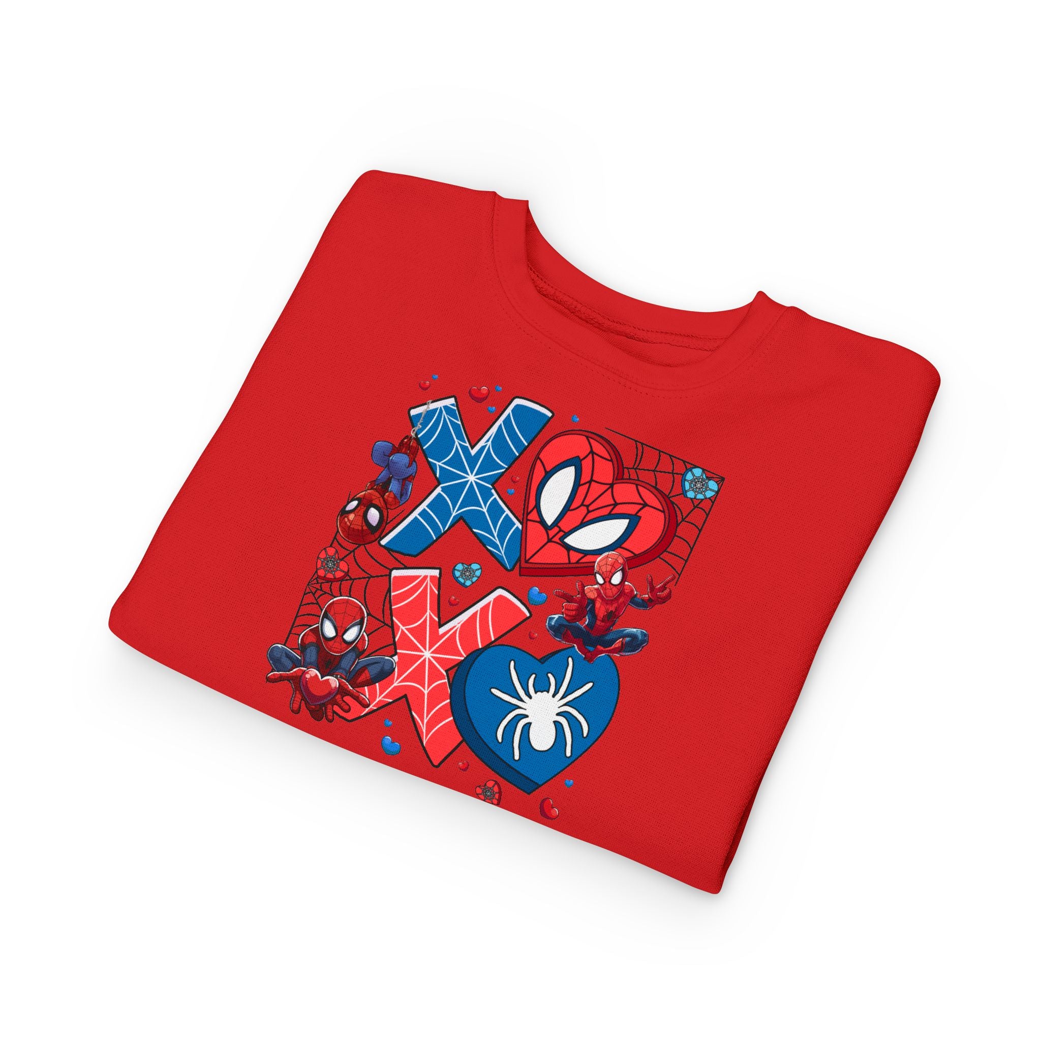 Spiderman Heart Valentines Toddler Sweatshirt