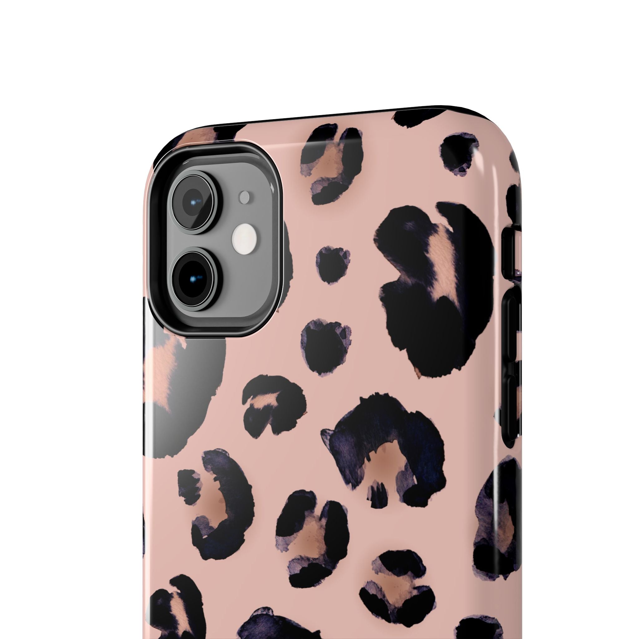 Leopard Print Tough Phone Case — Pink Animal Print Protective Cover