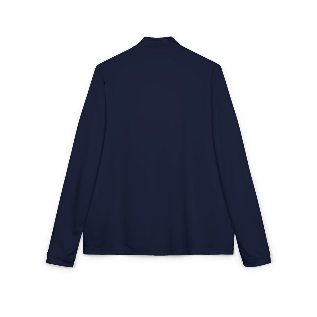 MAMA distressed block letters Quarter-Zip Pullover | Embroidered chest logo