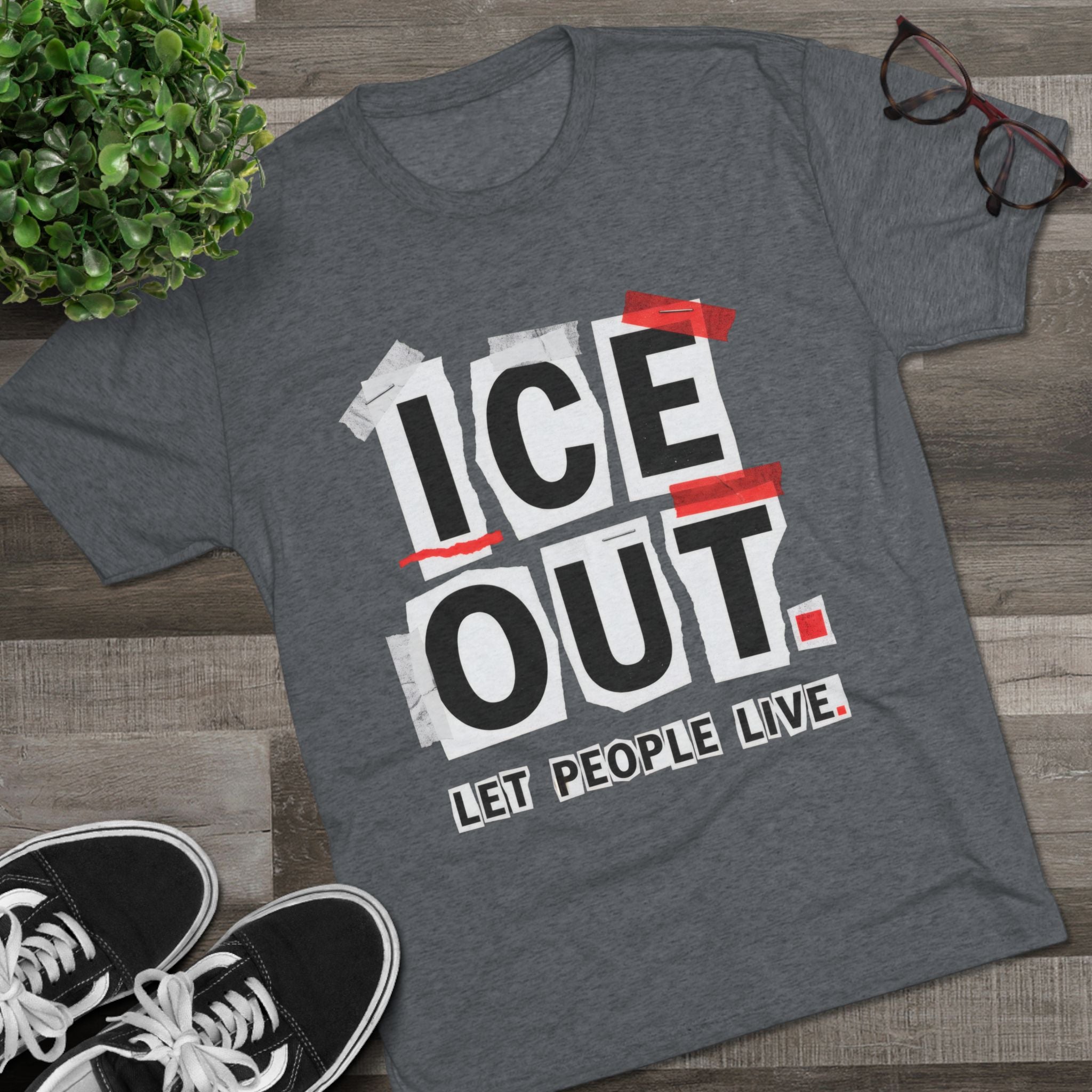 Ice Out Tee — "Let People Live" Graphic Crewneck