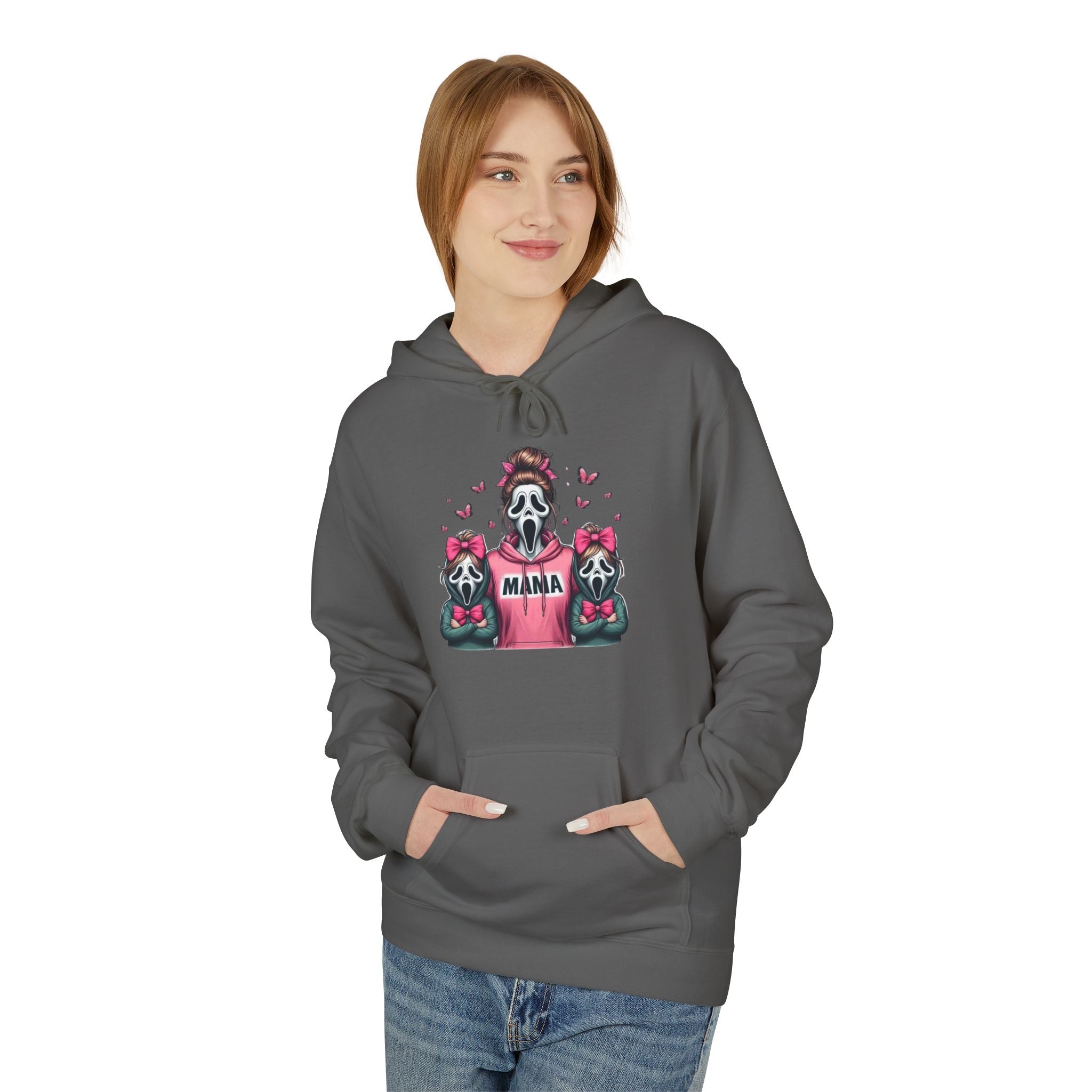 Hoodie — 'Mama' Skeleton with Teddy Bears Cute Goth Mother's Day Pullover