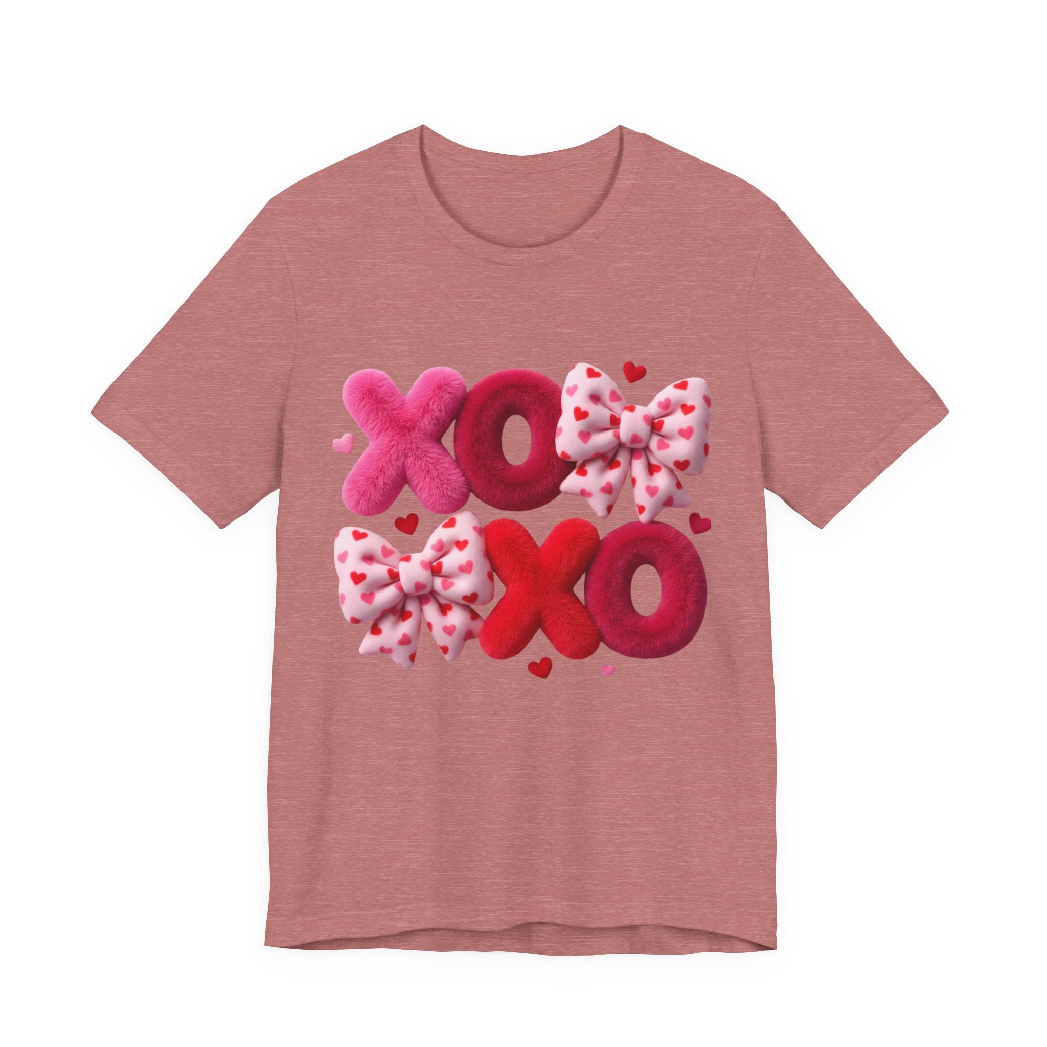XOXO Bow Hearts T-Shirt | Love Scribble Back Tee