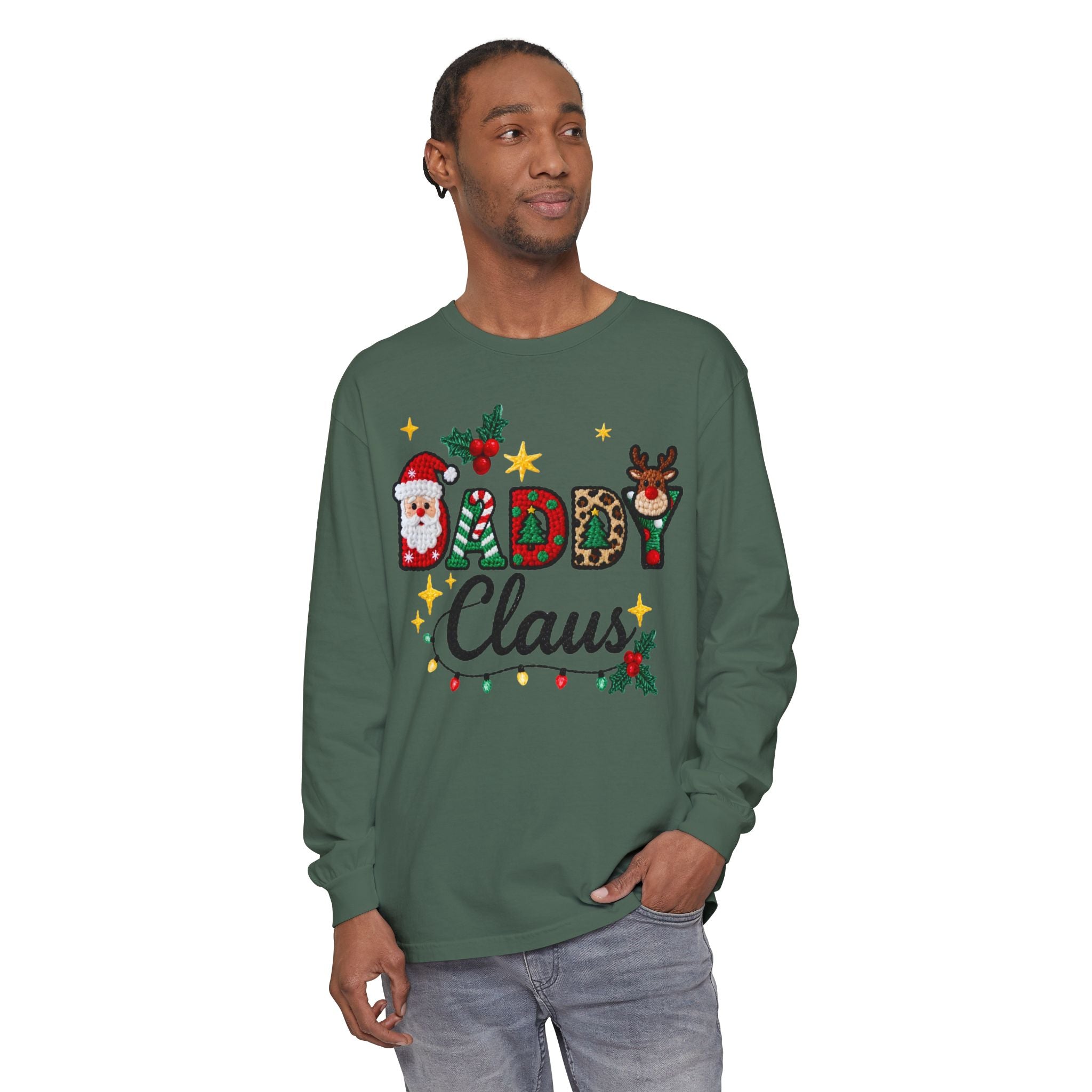 Daddy Claus Christmas Long Sleeve Tee