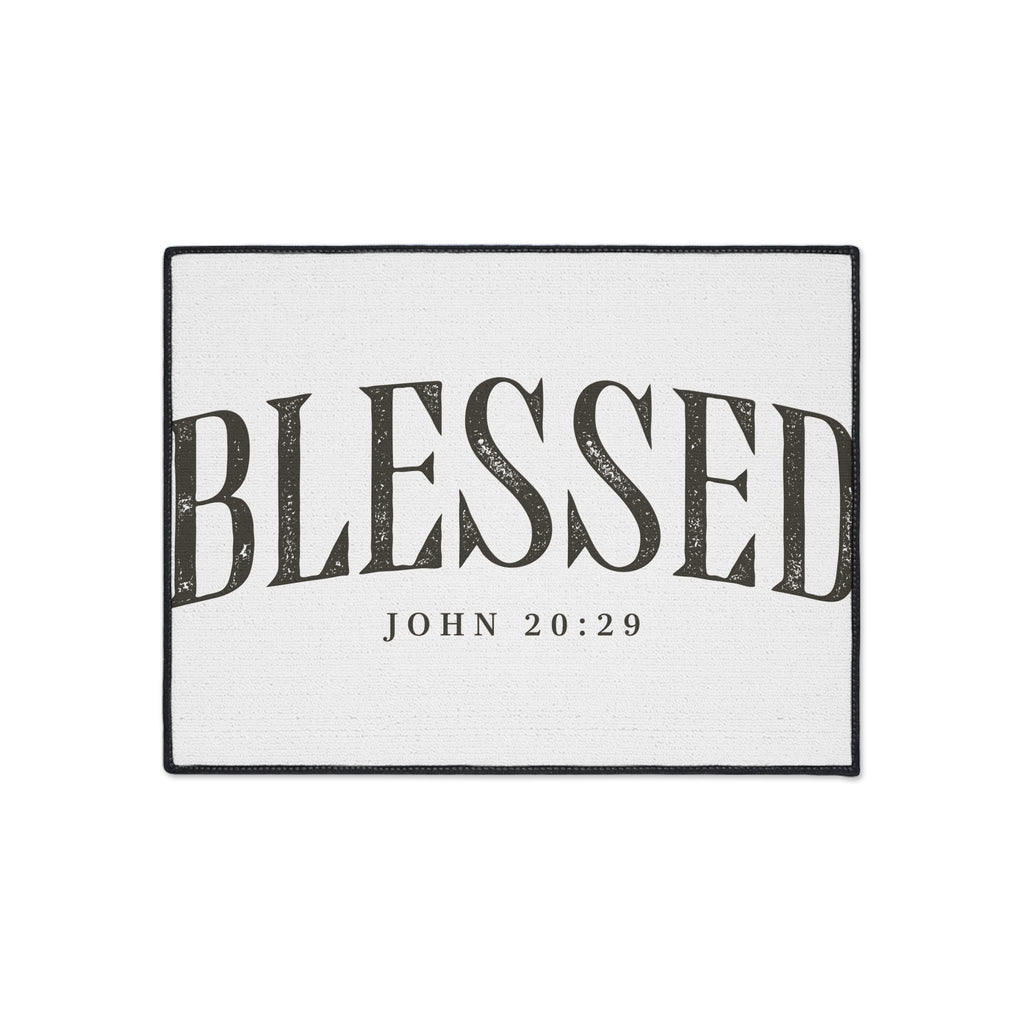 Blessed John 20:29 Floor Mat — Heavy Duty Welcome Mat