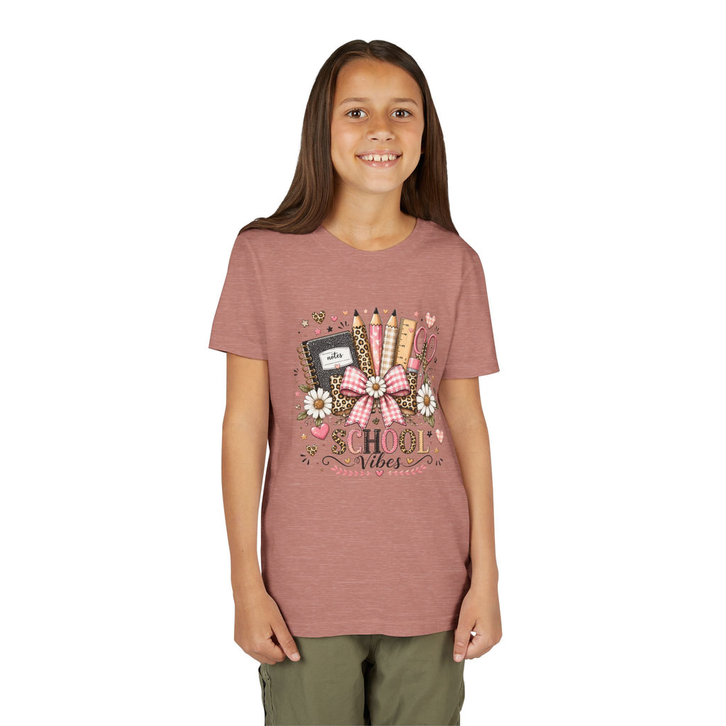 Youth Tee — "School Vibes" Back-to-School Graphic