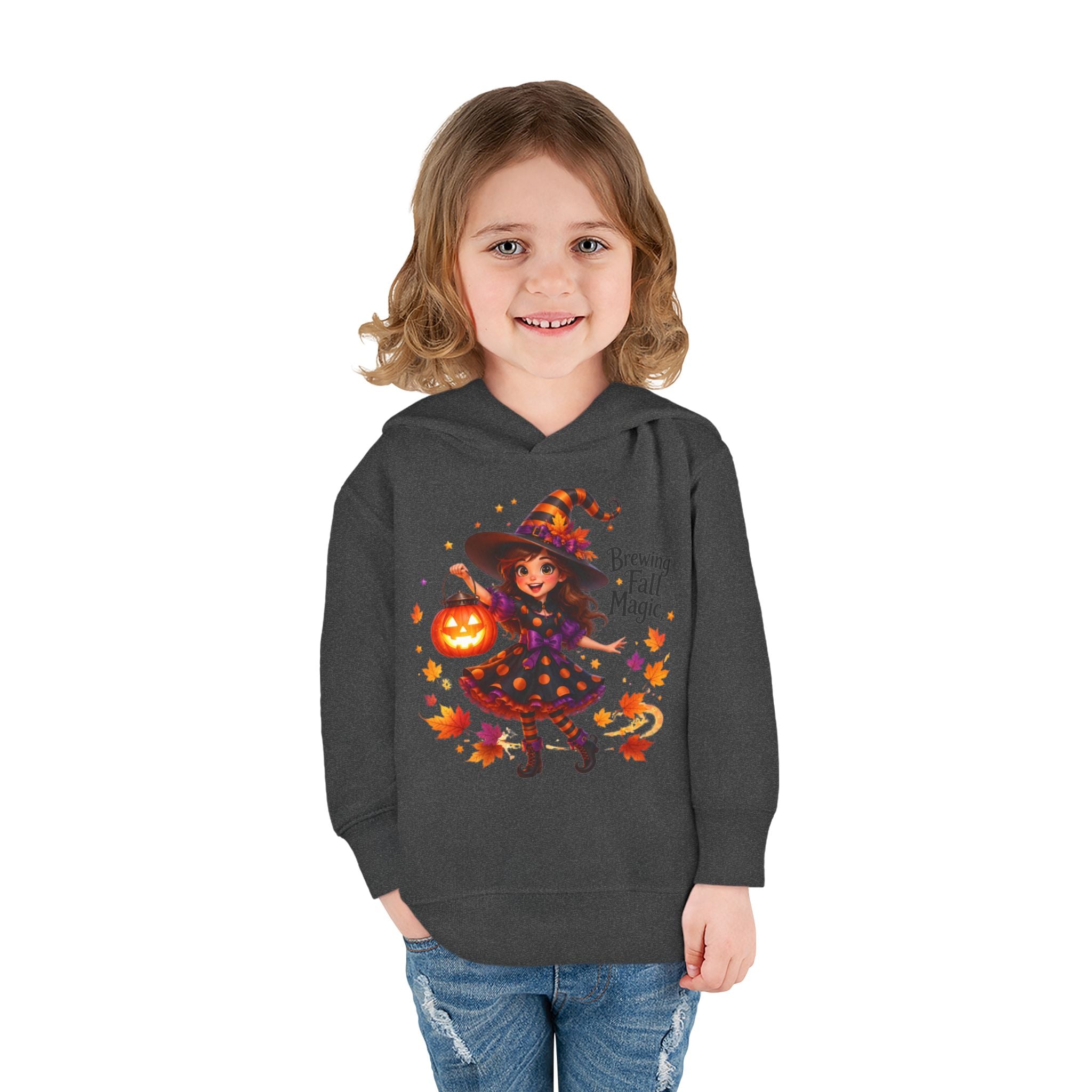 Toddler Hoodie — "Brewing Fall Magic" Halloween Witch Pullover