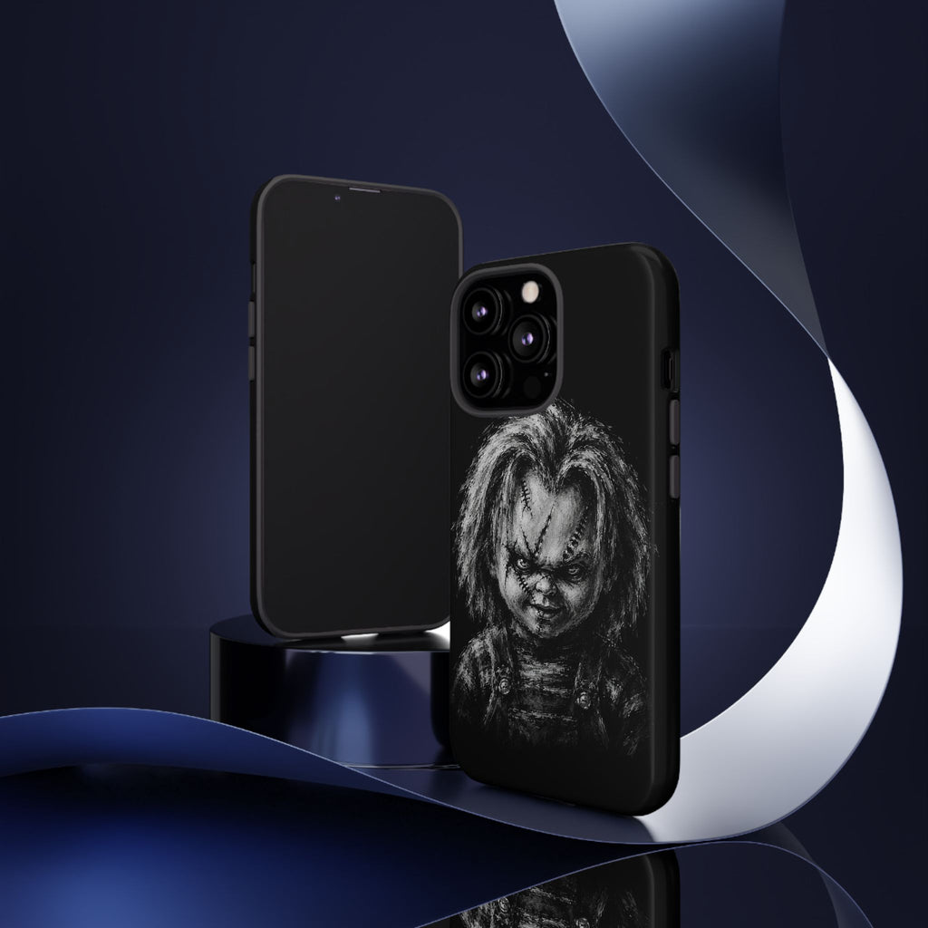 Horror Doll Phone Case - Chucky-Inspired Creepy Portrait Tough Case