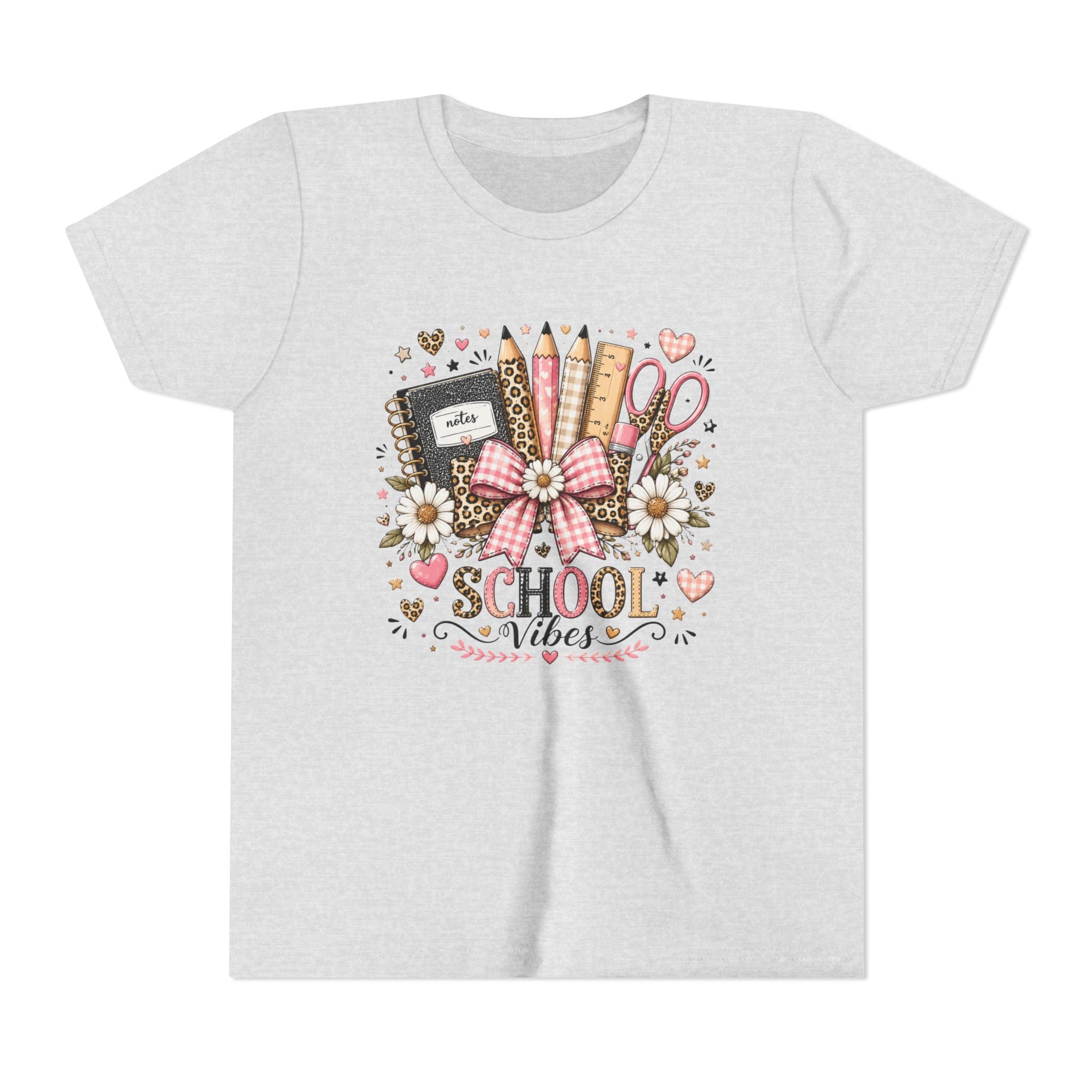 Youth Tee — "School Vibes" Back-to-School Graphic