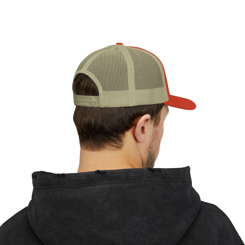 Embroidered Red Rose Trucker Cap