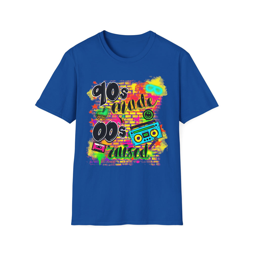 90s Vibes T-Shirt — '90s Made, 00s Raised' Retro Graffiti Tee