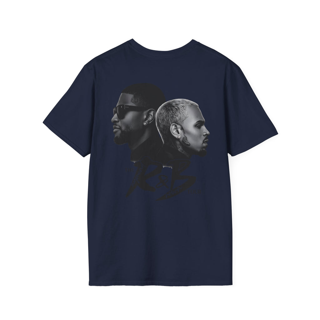 R&B Minimalist Logo T-Shirt — Retro Script Chest Print