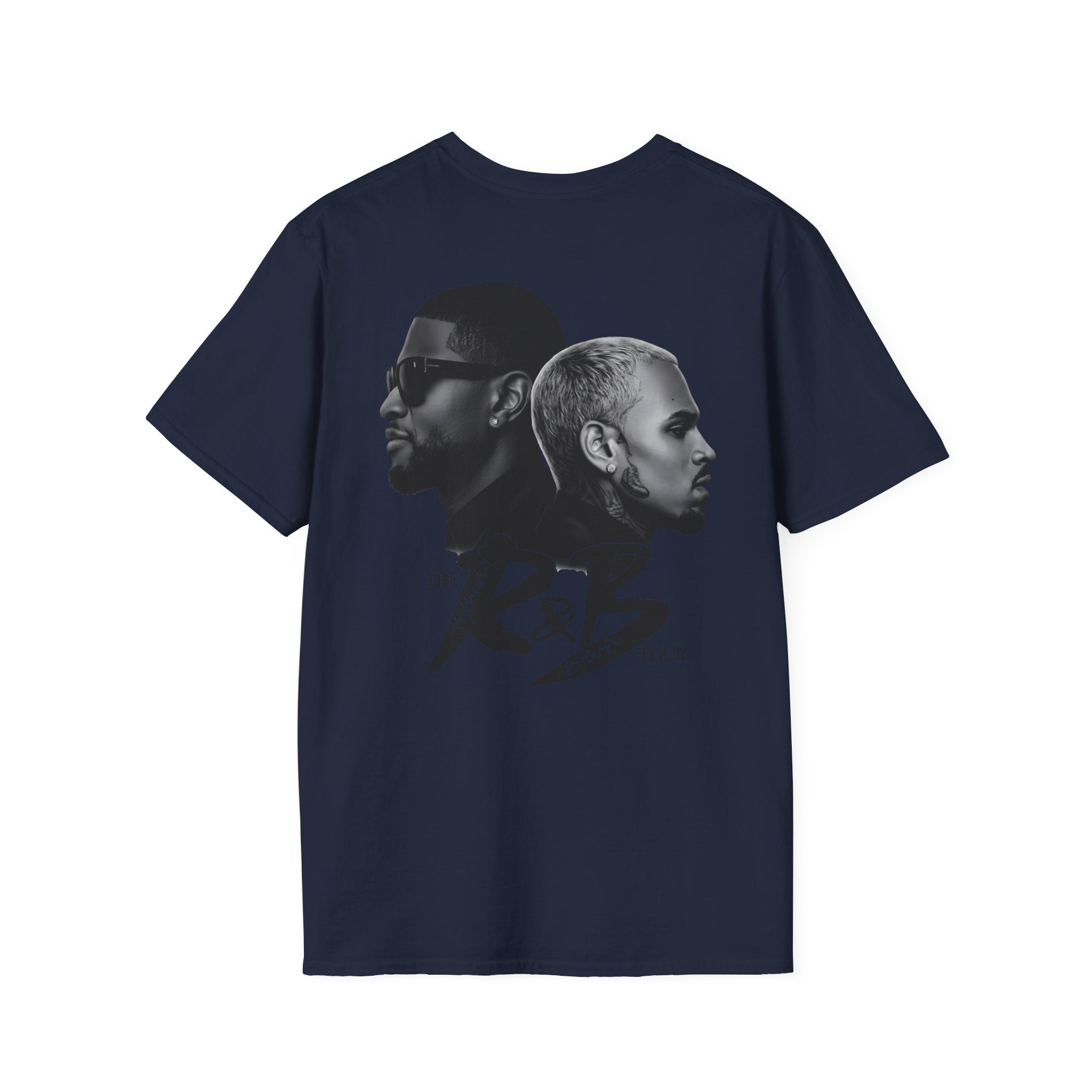 R&B Minimalist Logo T-Shirt — Retro Script Chest Print