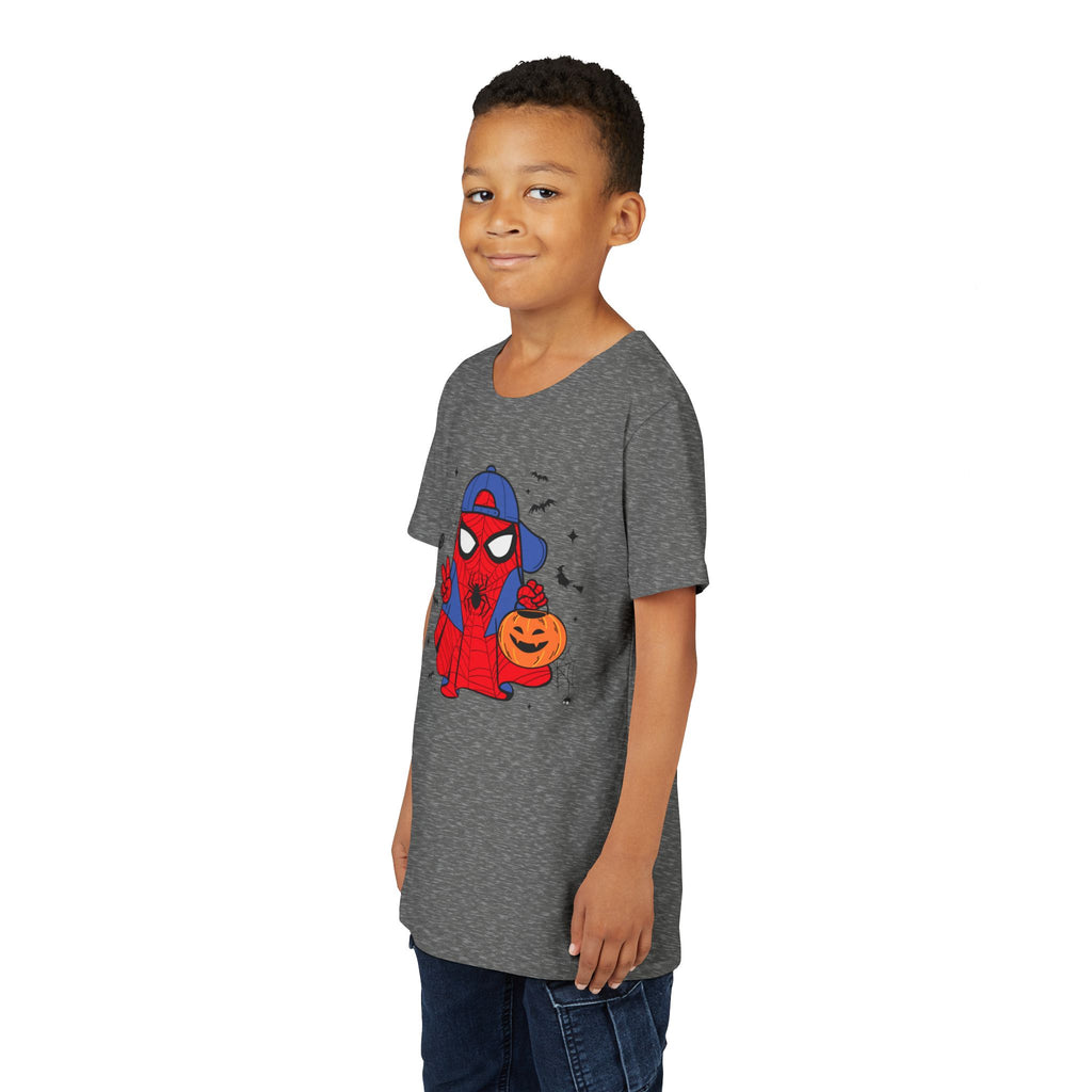 Kids Halloween Spider Superhero Tee – Cute Trick-or-Treat Pumpkin Design