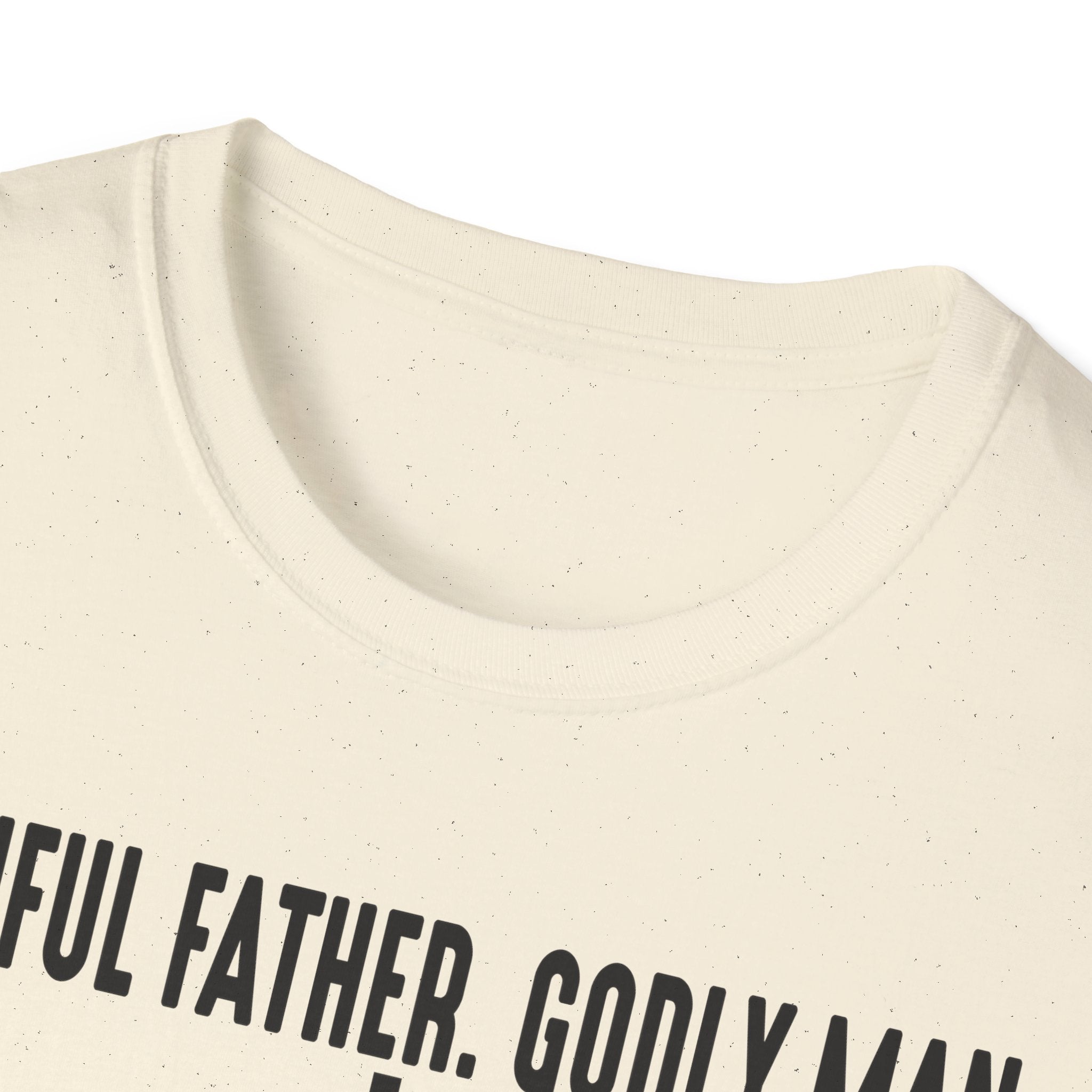 Faithful Father. Godly Man. T‑Shirt — Christian Dad Tee with Cross