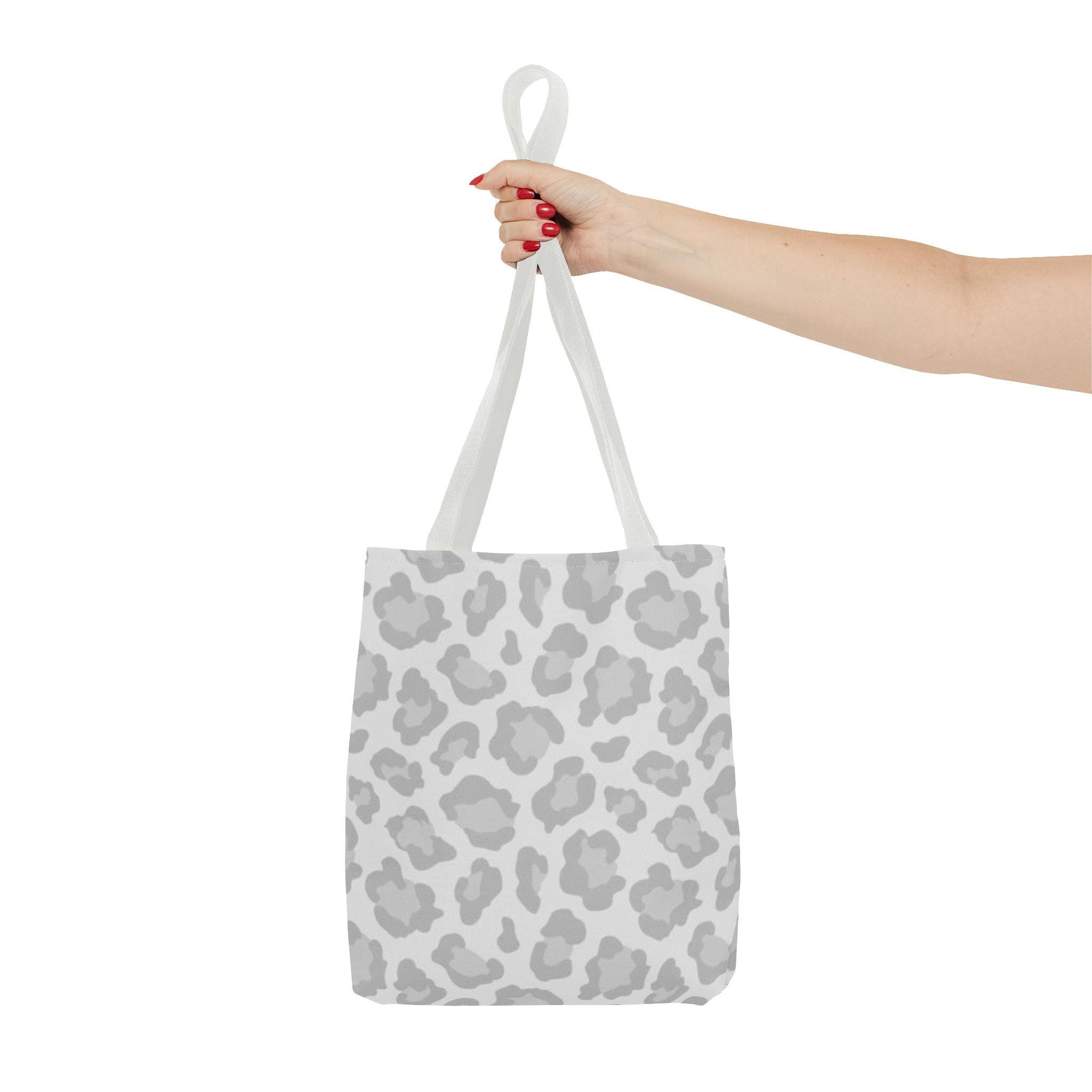 Gray Leopard Print Tote Bag – All-Over-Print Casual Shopper