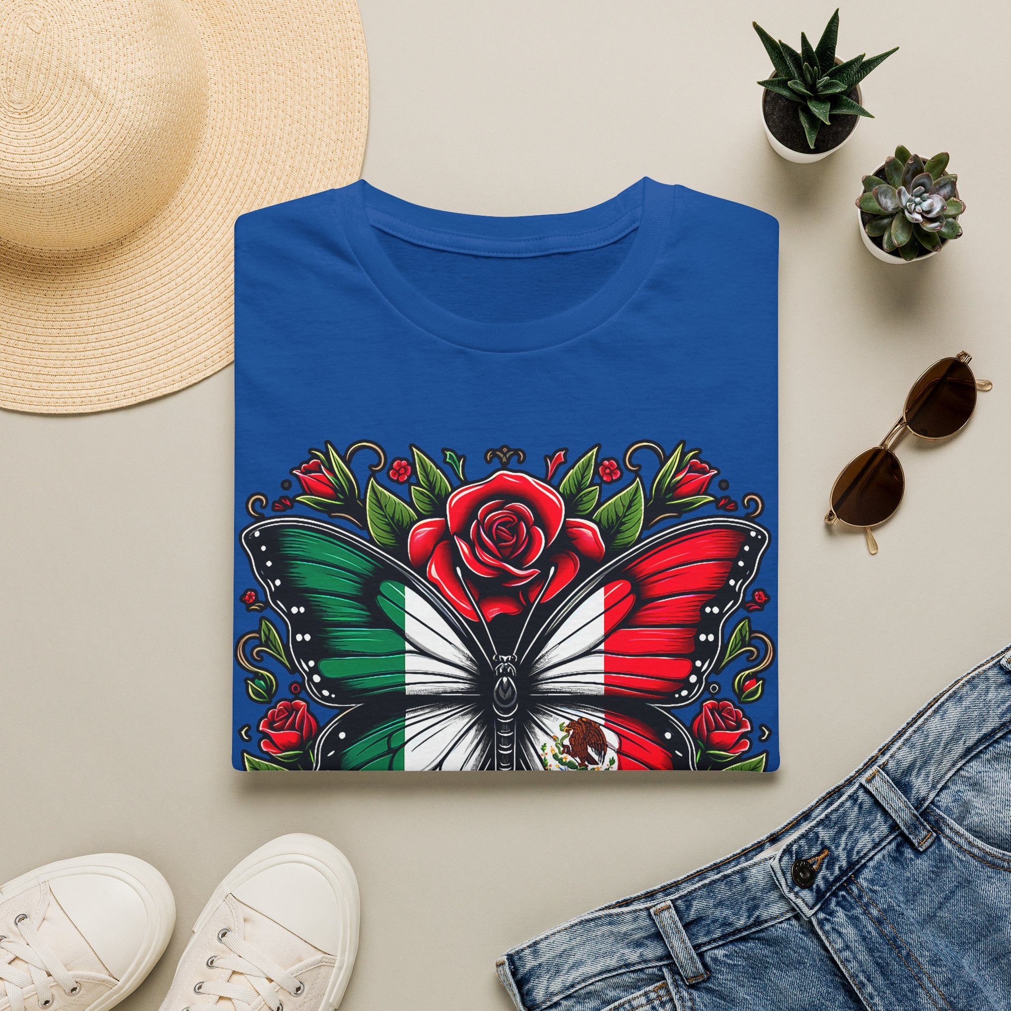 Mexican Flag Butterfly T-Shirt — Rose & Eagle Graphic Tee