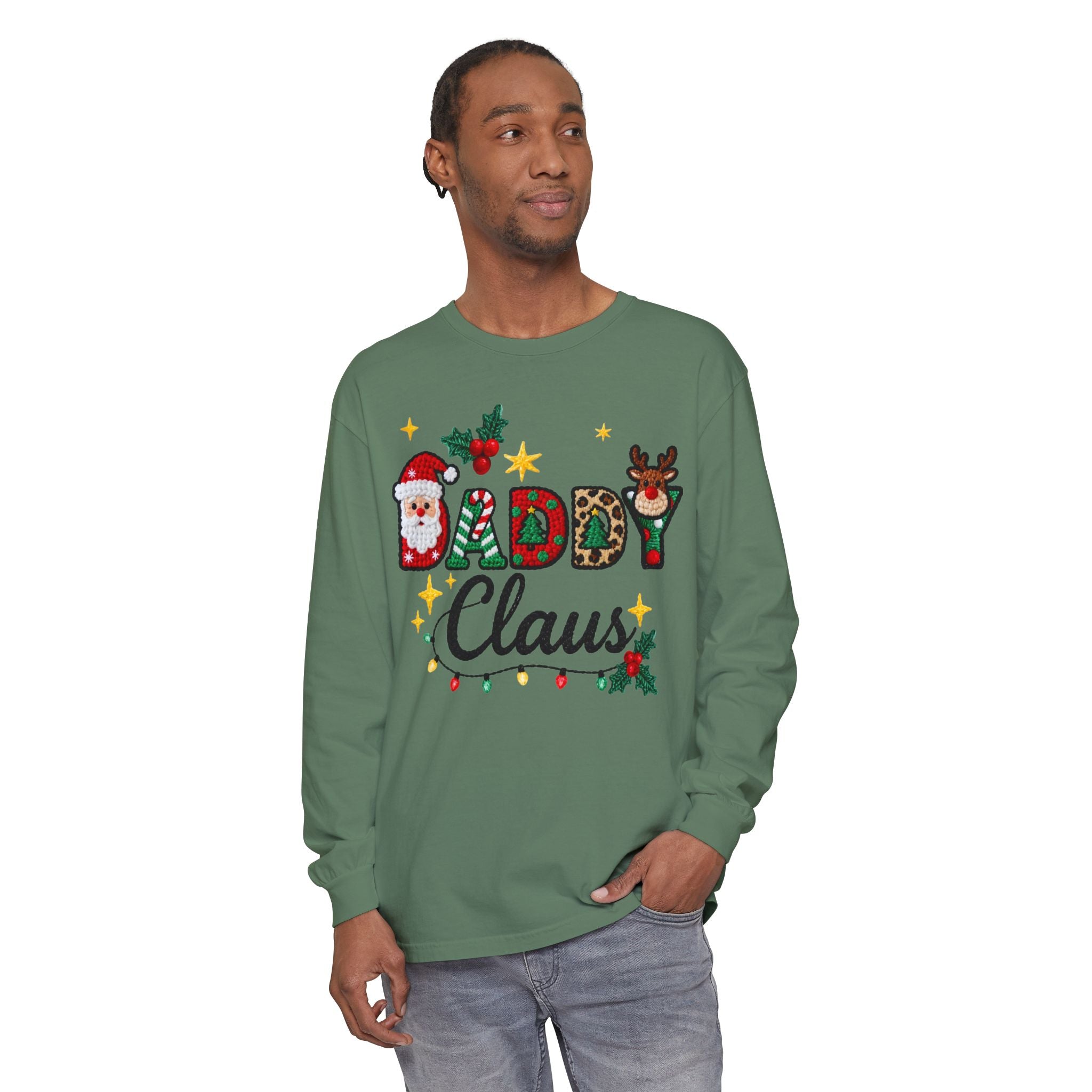 Daddy Claus Christmas Long Sleeve Tee